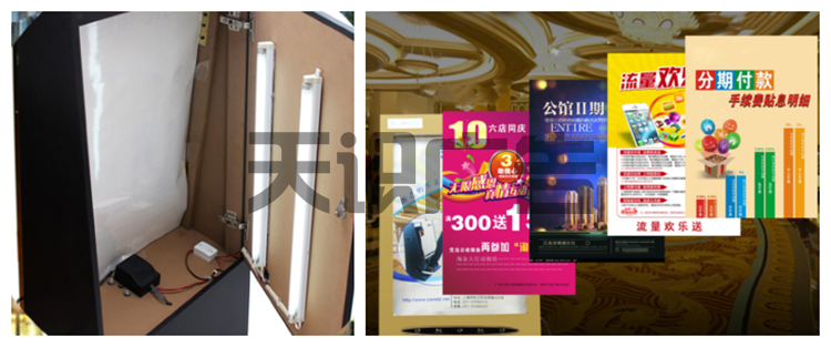 广告灯箱擦鞋机的画面可以更换吗？用的什么材质？(图3)
