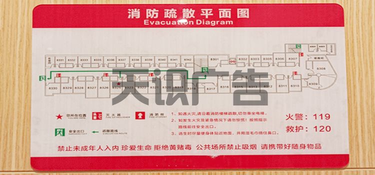 消防紧急疏散图的常规尺寸有哪些？(图1)