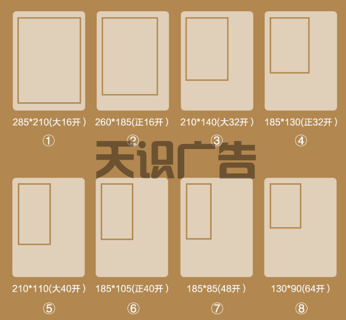 票据联单常见印刷成品尺寸及用途(图1)
